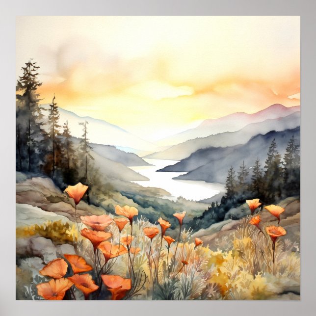 Columbia Gorge Pintura Impressão (Frente)