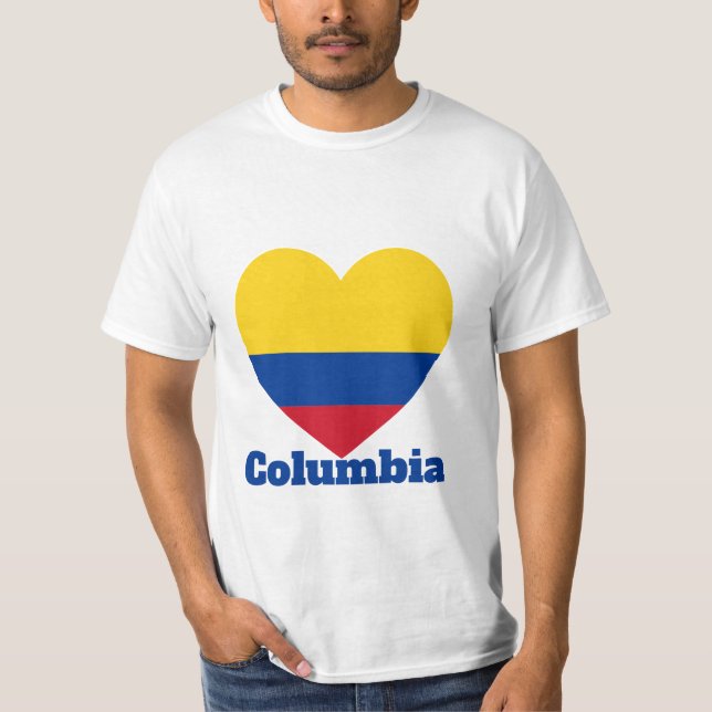 Columbia Heart Flag T-Shirt (Frente)