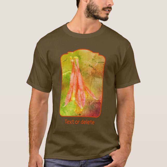 Columbine Flower Abstract Personalized T-Shirt (Frente)