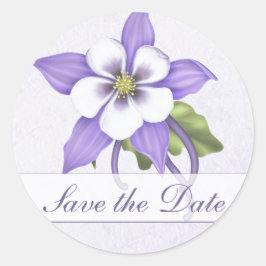 Columbine Salvar o adesivo de envelopes de data -