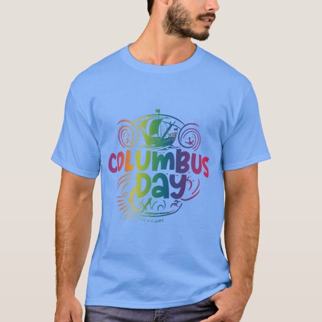 Columbus Day Carolina Blue T-Shirt (Frente)