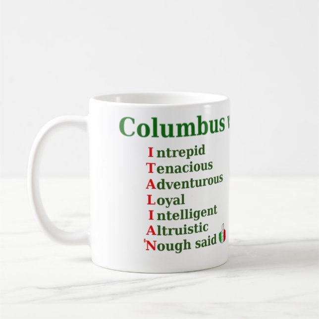 Columbus era caneca italiana (Esquerda)