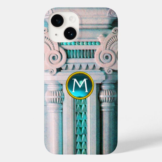 COLUNA MARÁVEL ELEGANTE, MONOGRAMA DE PINTA AZUL G (Verso)