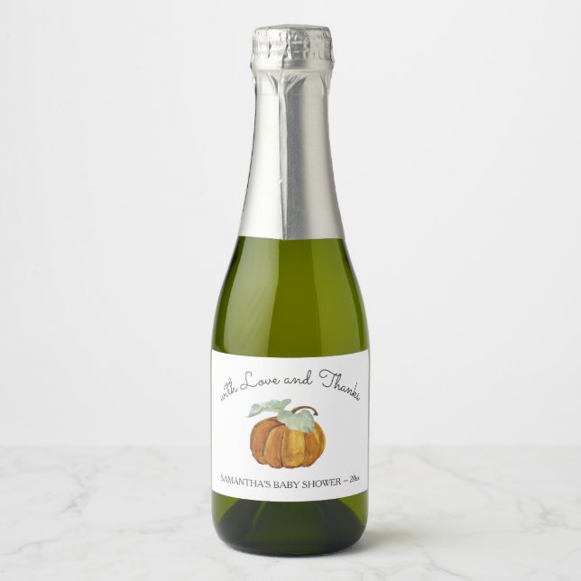 Com Amor E Pumpkin Branco Rótulo De Vinho Espumant (Frente)