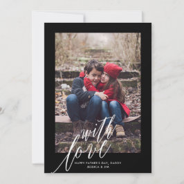 Com amor no Cartão de Saudação de Foto do Dia de o