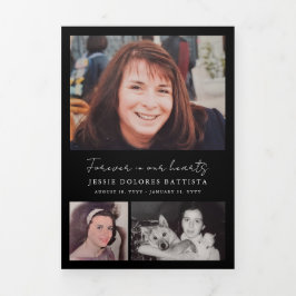 Com Borda Tripla Foto Memorial Funeral Celebração do Programa Life