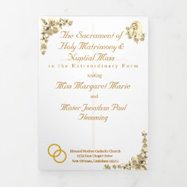 Com Borda Tripla Programa de Casamento Tradicional em Massa Latina 