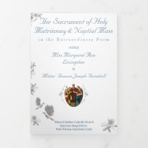 Programa de Casamento Trifold Unidade Nupcial