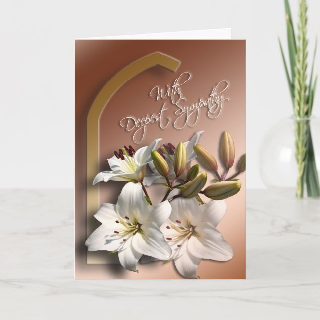 Com Cartão de condolências o mais profundo (Frente)