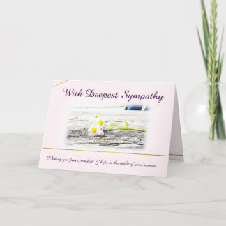 Com Cartão de condolências o mais profundo
