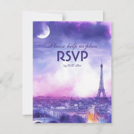 Com cartão de RSVP de escolha alimentar Amour Éter