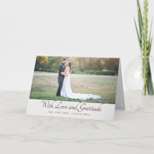 Com Cartões de agradecimentos Branco de Amor e Gra