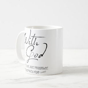 Com deus todas as coisas são caneca de café