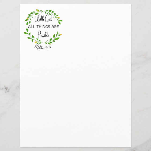 Com Deus, todas as coisas são possíveis (Frente)