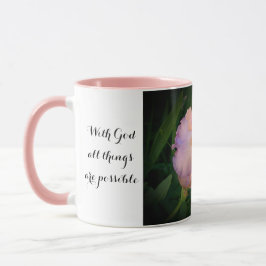 Com Deus, todas as coisas são possíveis caneca com