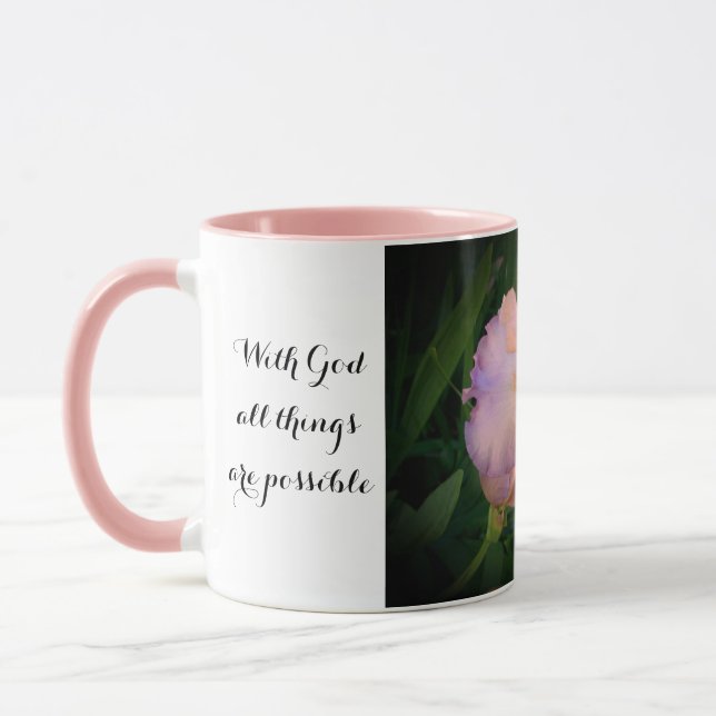 Com Deus, todas as coisas são possíveis caneca com (Esquerda)