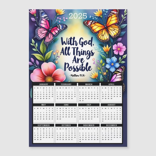 Com Deus, Todas As Coisas São Possíveis No Calendá (Frente)
