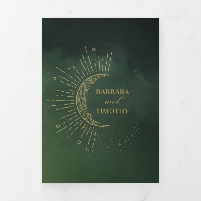 Com Dobra Tripla Convite de Casamento Barbara + Tim Trifold R13 (Cobrir)