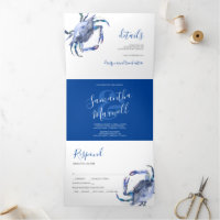 Convite para Casamento de Caranguejo Azul Costeiro