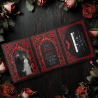Convite para Casamento de Catedral de Vampiro Góti