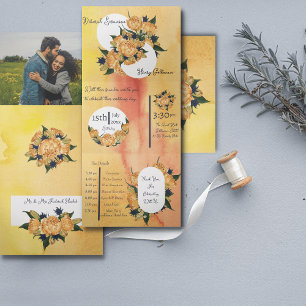 Com Dobra Tripla Letra Triplicada Personalizada Convite para Casame