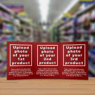 Com Dobra Tripla Produtos para empresas Cartão vermelho triplo