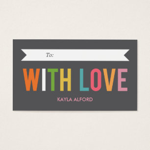 Com Etiquetas de presentes personalizadas de amor