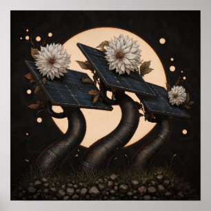 Com fios ao Sol - Solarpunk Poster