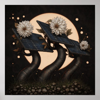 Com fios ao Sol - Solarpunk Poster