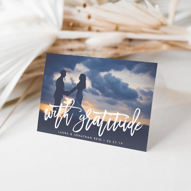 Com Gratidão | Foto de Casamento Agradecimento (Criador carregado)
