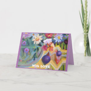 Com LOVE Cartão de Cumprimentos Dobrado 10cm x 14c