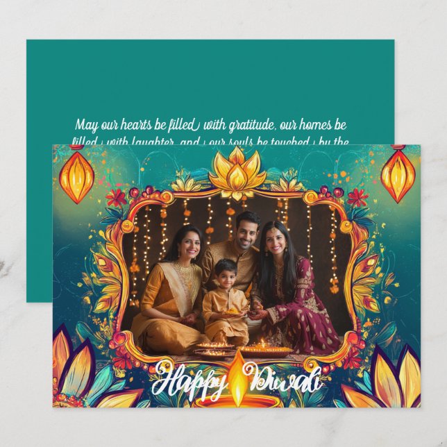 Com o Cartão Diya Dreams de Fotografia e texto per (Frente/Verso)