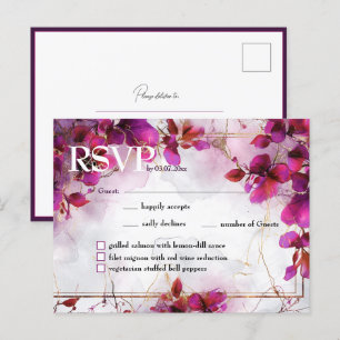 Com o menu Encantamento Fuchsia: Aquarela