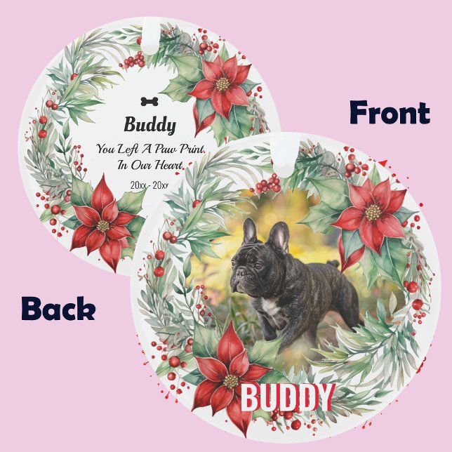 Com o nome de Enfeites de natal Pet Memorial de 2  (2-sides Pet Memorial Christmas Ornament)