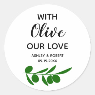 Com Oliva Nosso Amor, Adesivos Círculo de Azeite