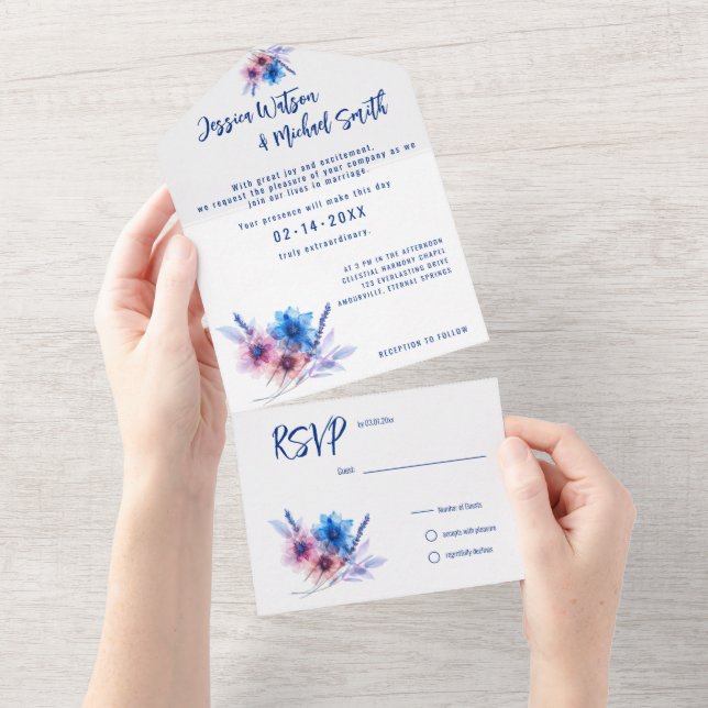 💍 com placa RSVP Prados de Sussurros Pastel (Aba destacável)