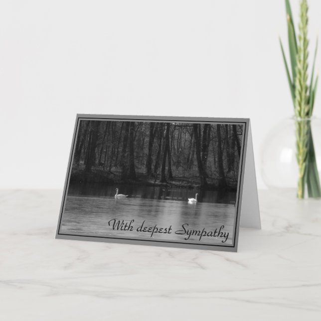 Com simpatia a mais profunda - cartão dos pêsames (Frente)