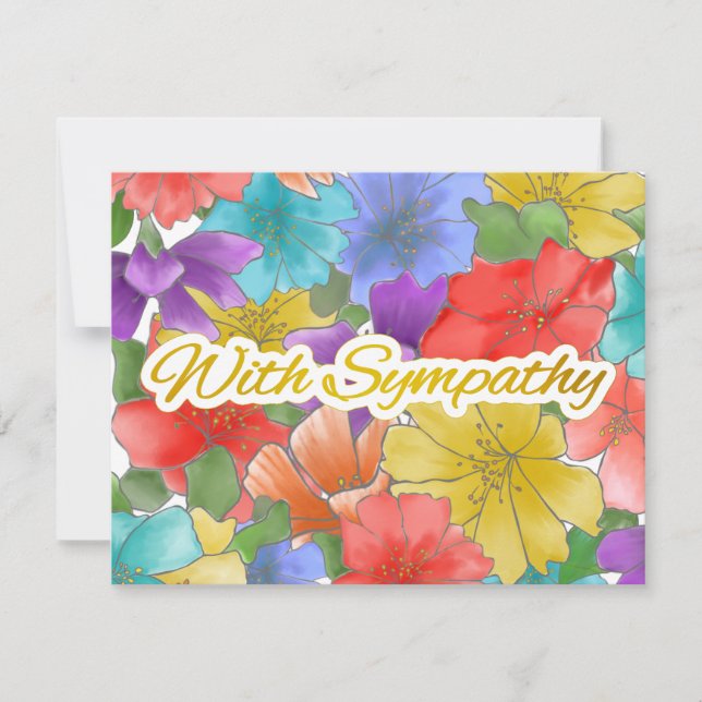 Com Simpatia Moderna Multicor Floral Dourada (Frente)