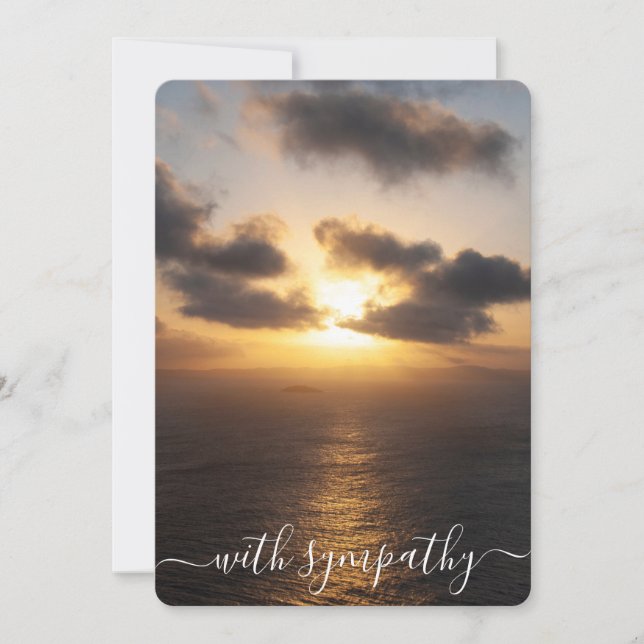Com simpatia Sunset sobre as Condolências do Ocean (Frente)