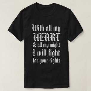 Com todo o meu coração camisa (preto)