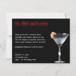 Coma a bebida e seja convite de festas assustador