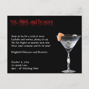 Coma a bebida e seja convite de festas assustador