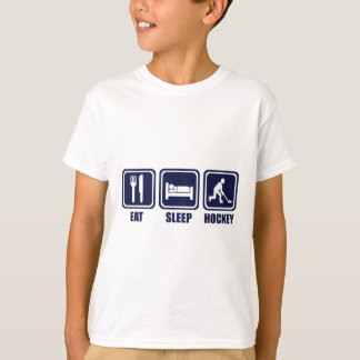 Coma a camisa da repetição T do hóquei em gelo do