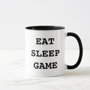 Coma a caneca de café do jogo do sono para gamers