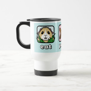 Coma a caneca de viagem da cobaia do sono do