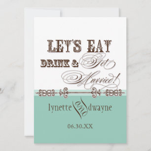 Coma, Beba e case com o convite para casamento de 