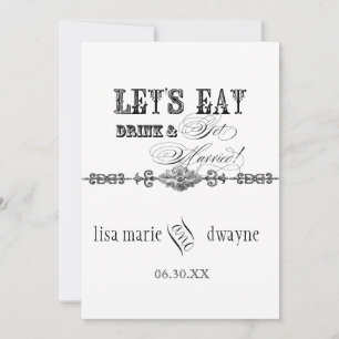 Coma, Beba e case com o convite para casamento for