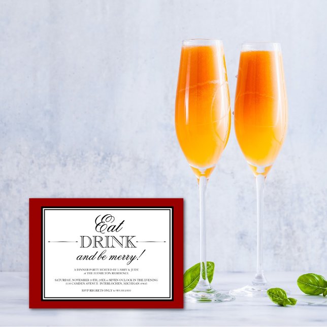 Coma, beba e Jante Feliz Convite de festas (Criador carregado)