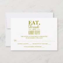 Coma, beba e responda gentilmente à RSVP de Casame