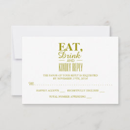 Coma, beba e responda gentilmente à RSVP de Casame